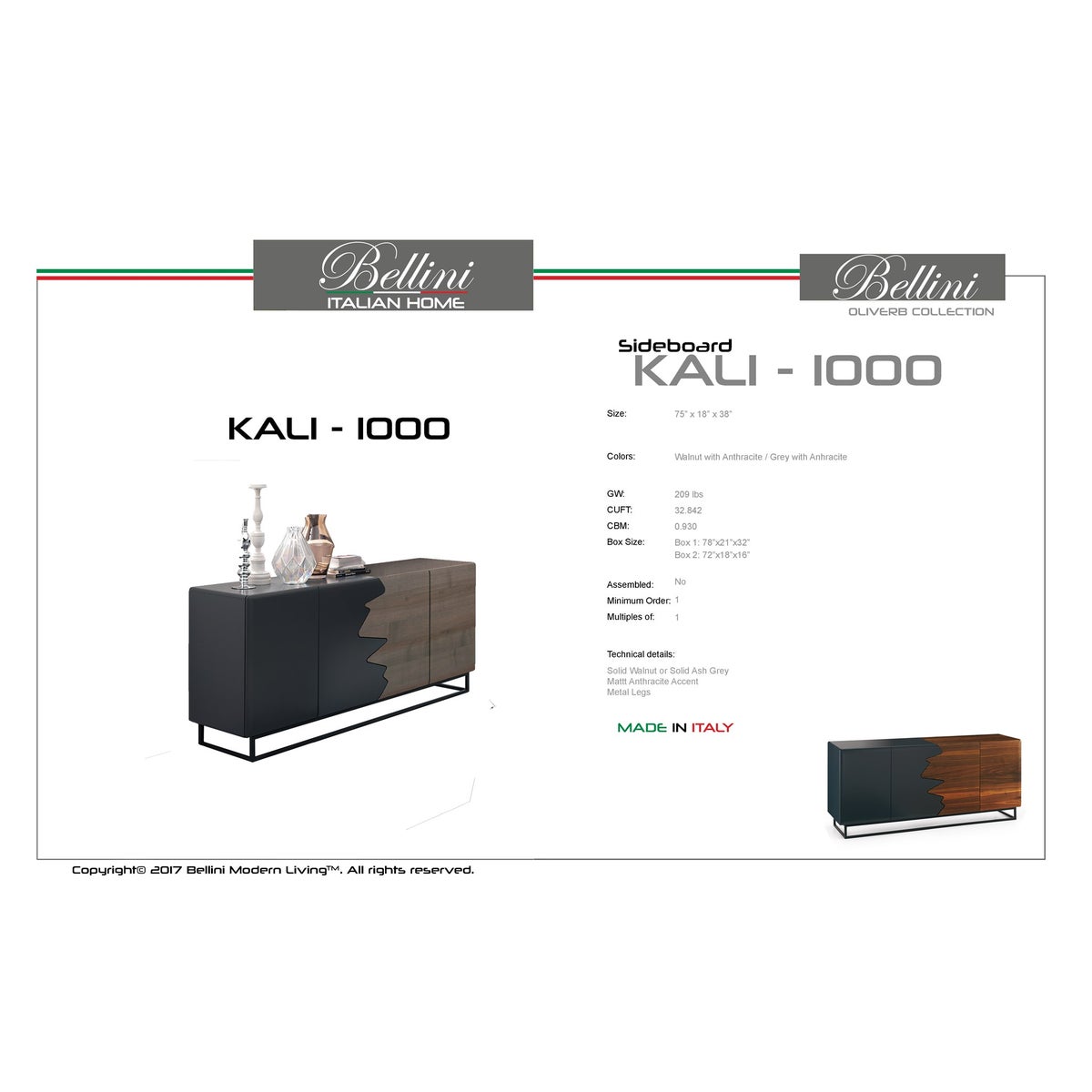 Kali-1000 SB ASH/GRY